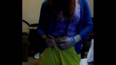 Masturbación de cerca por la pelirroja Light Fairy